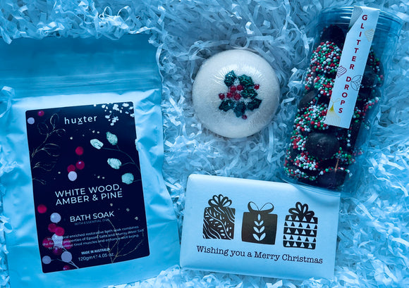 White Wood Christmas Hamper