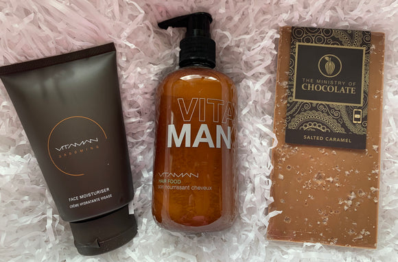 Caramel Mens Hair and Face Hamper